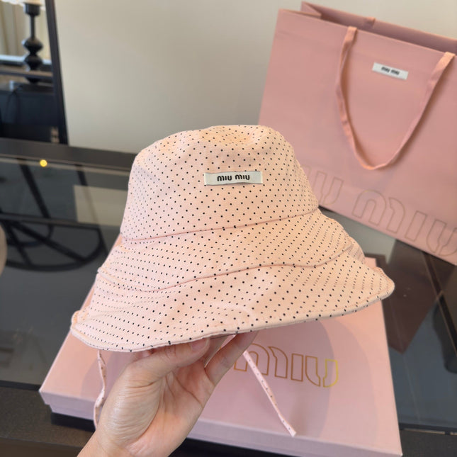 MIUMIU 26S POLKA DOT BUCKET HAT 342088