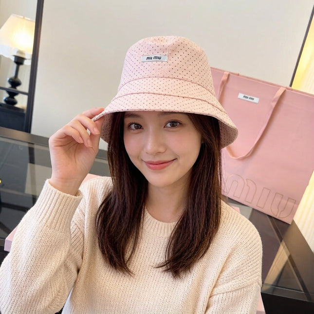MIUMIU 26S POLKA DOT BUCKET HAT 342088
