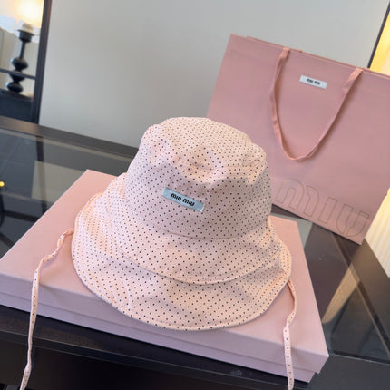 MIUMIU 26S POLKA DOT BUCKET HAT 342088