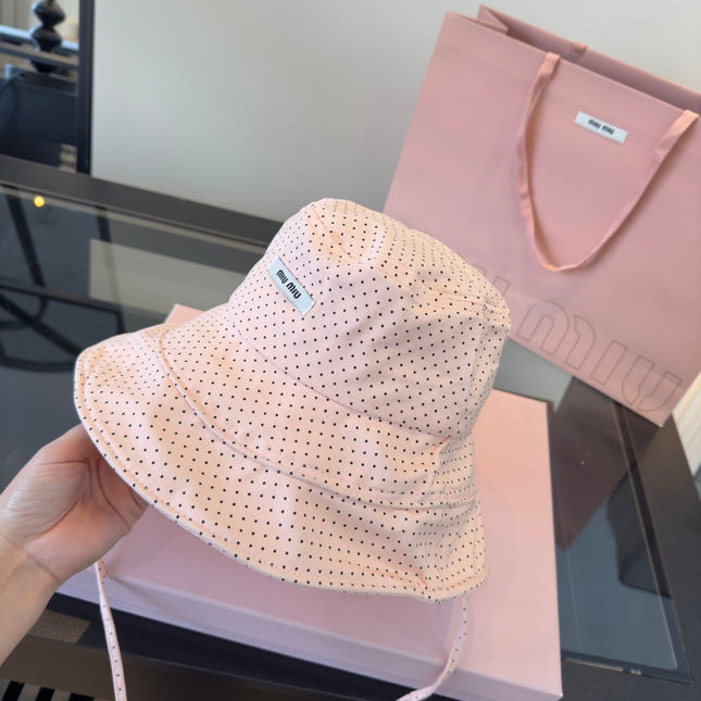 MIUMIU 26S POLKA DOT BUCKET HAT 342088