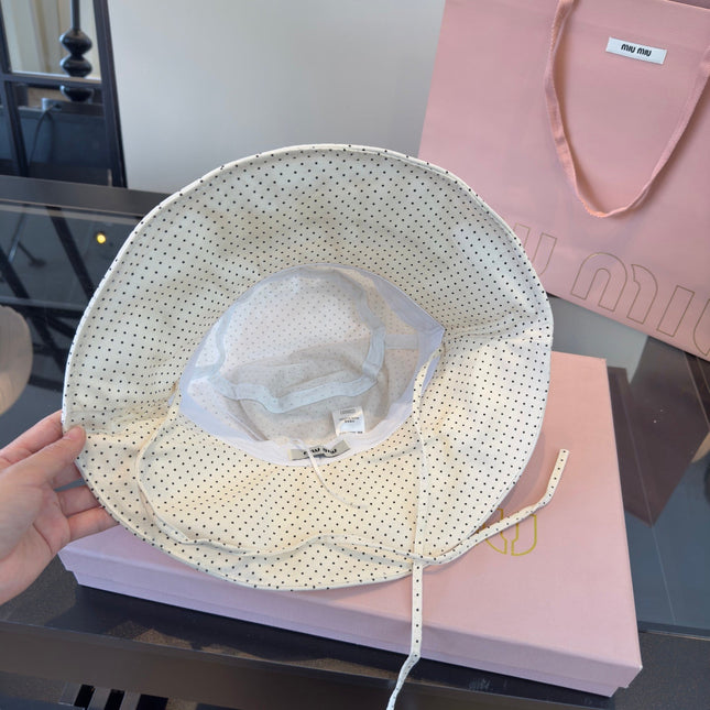 MIUMIU 26S POLKA DOT BUCKET HAT 342089