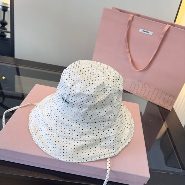 MIUMIU 26S POLKA DOT BUCKET HAT 342089