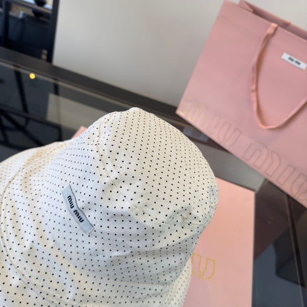 MIUMIU 26S POLKA DOT BUCKET HAT 342089