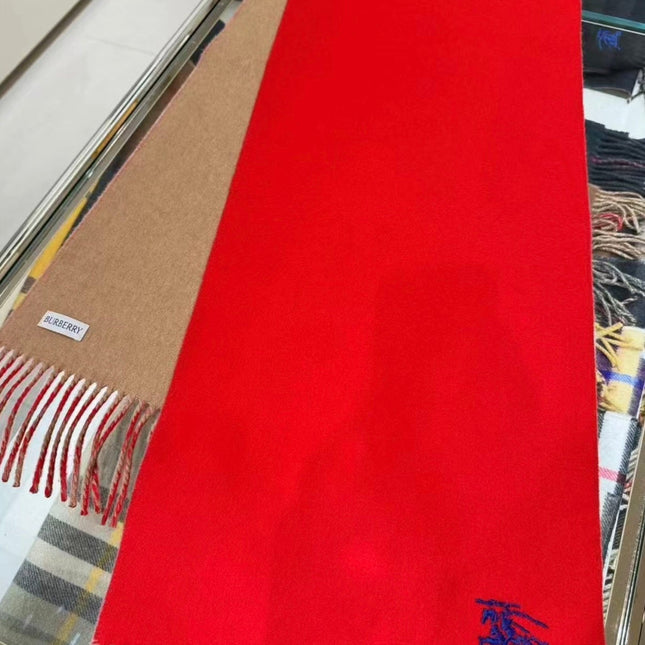 REVERSIBLE SCARF 180 CM IN RED CASHMERE 407413