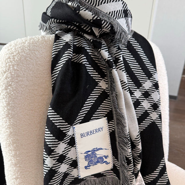BURBERRY 26S SCARF 200CM IN SILK WOOL 171752