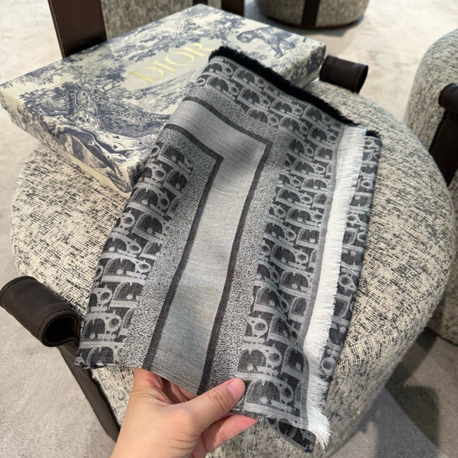 DIOR 26S SCARF 140CM IN SILK & CASHMERE 299997