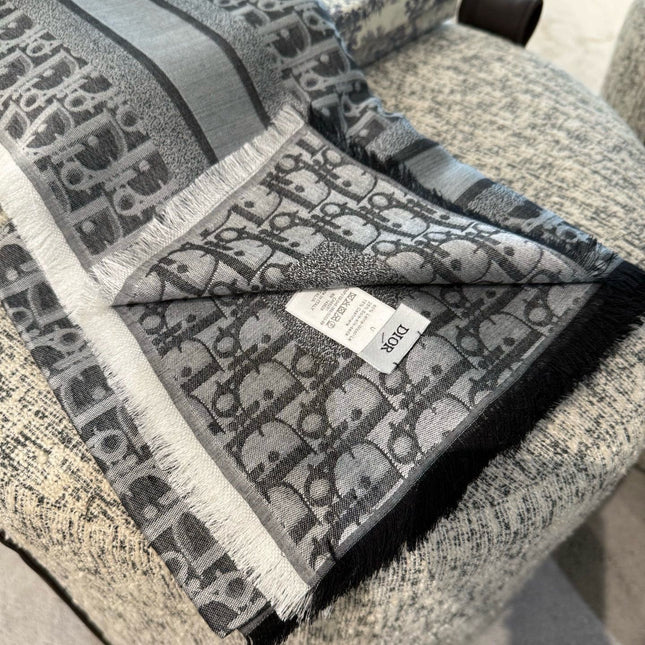 DIOR 26S SCARF 140CM IN SILK & CASHMERE 299997