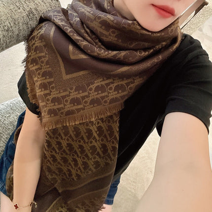 DIOR 26S SCARF 140CM IN SILK & CASHMERE 262320
