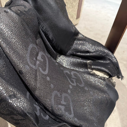 GUCCI 26S SCARF 140 IN CASHMERE AND SILK 309396
