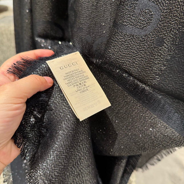 GUCCI 26S SCARF 140 IN CASHMERE AND SILK 309396