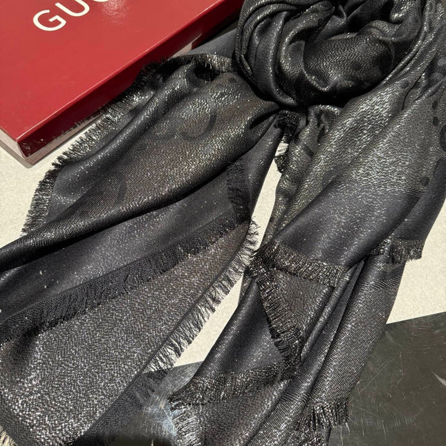 GUCCI 26S SCARF 140 IN CASHMERE AND SILK 309396