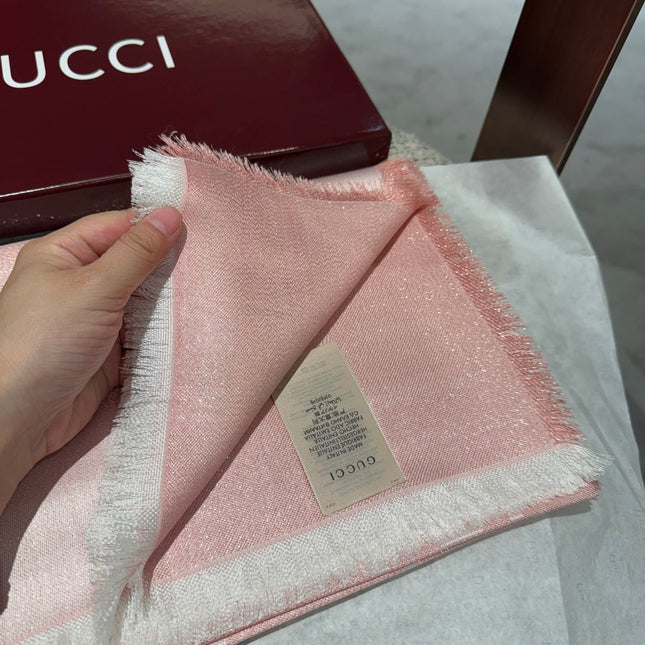 GUCCI 26S SCARF 140 IN CASHMERE AND SILK 309395