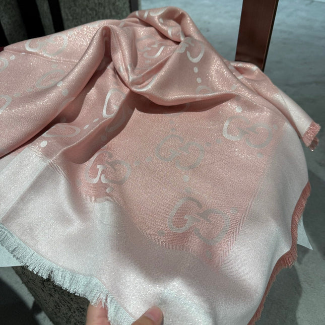 GUCCI 26S SCARF 140 IN CASHMERE AND SILK 309395
