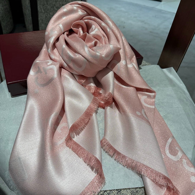 GUCCI 26S SCARF 140 IN CASHMERE AND SILK 309395