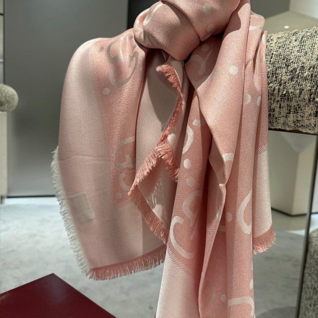 GUCCI 26S SCARF 140 IN CASHMERE AND SILK 309395