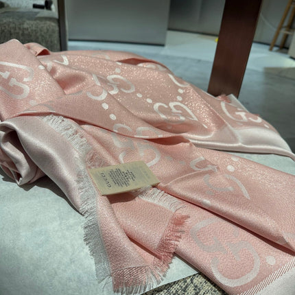 GUCCI 26S SCARF 140 IN CASHMERE AND SILK 309395