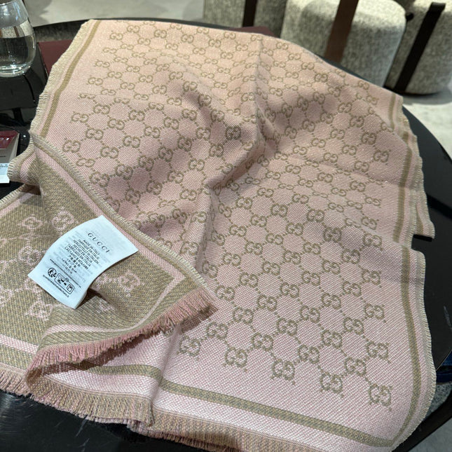 GUCCI 26S SCARF 180 IN CASHMERE AND SILK 309762