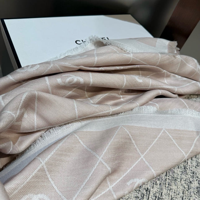 CHANEL 26S SCARF 140 IN WOOL AND SILK 309961