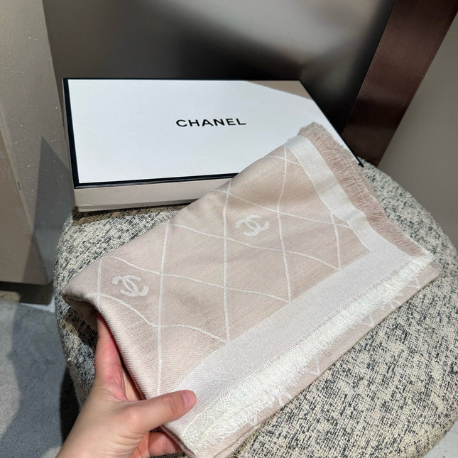 CHANEL 26S SCARF 140 IN WOOL AND SILK 309961