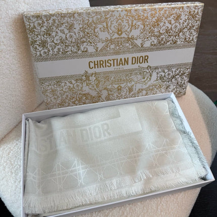 DIOR 26S SCARF 140 IN SILK AND CASHMERE 424268