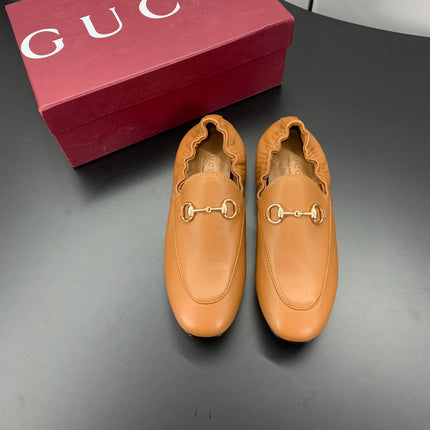 GUCCI 26S LOAFERS IN BROWN CALFSKIN