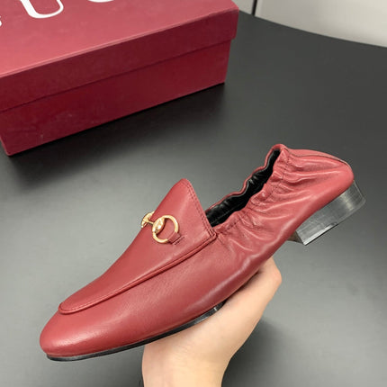 GUCCI 26S LOAFERS IN RED CALFSKIN