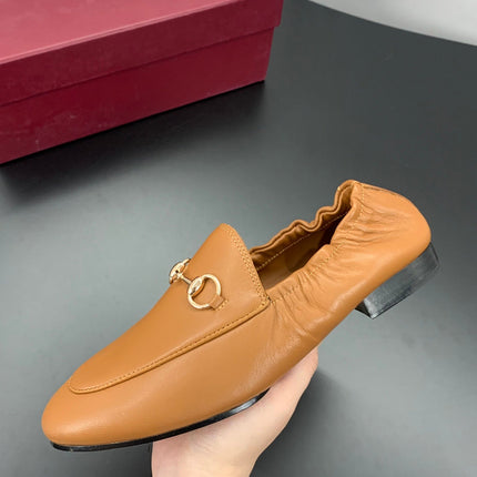 GUCCI 26S LOAFERS IN BROWN CALFSKIN