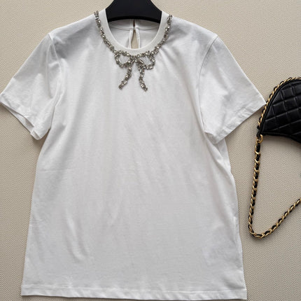 VALENTINO 26S BOW DETAIL T-SHIRT 210