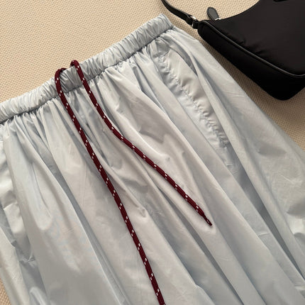 PRADA 26S ELASTIC WAIST MIDI SKIRT STYLE 844