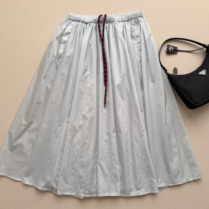 PRADA 26S ELASTIC WAIST MIDI SKIRT STYLE 844