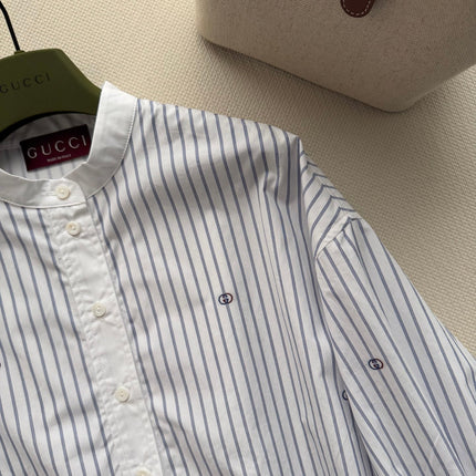 GUCCI 26S MANDARIN COLLAR SHIRT 324