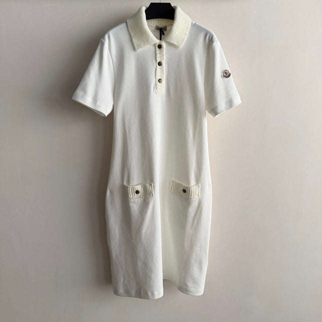 MONCLER 26S SHORT-SLEEVE POLO DRESS 673