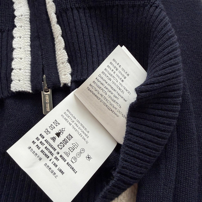 MIUMIU 26S ZIP-UP KNIT CARDIGAN 1593