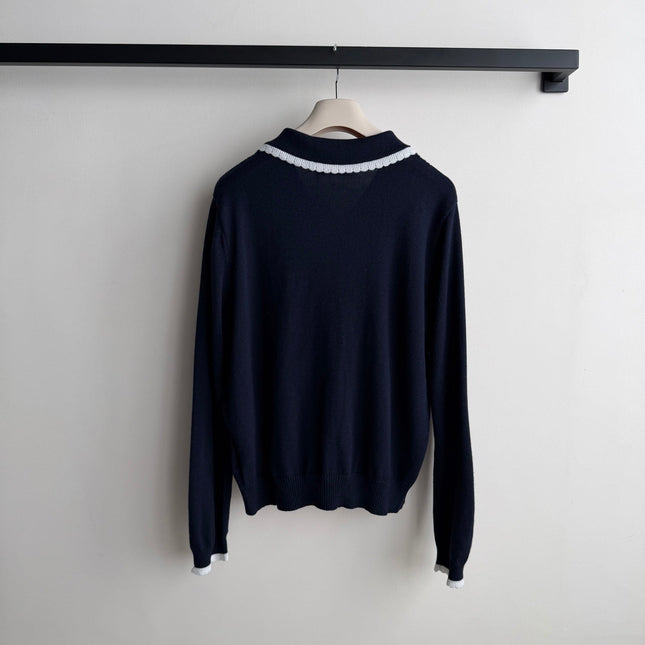 MIUMIU 26S ZIP-UP KNIT CARDIGAN 1593