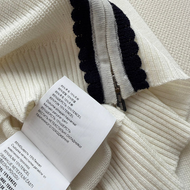 MIUMIU 26S ZIP-UP KNIT CARDIGAN 1592