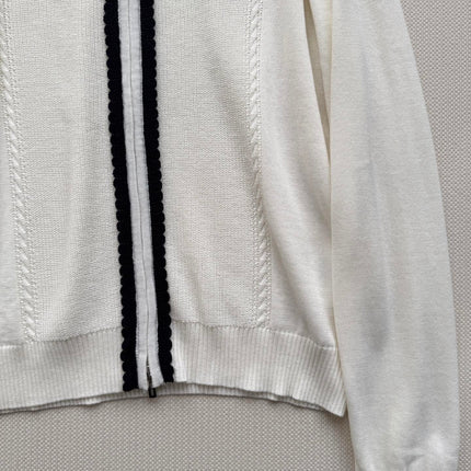 MIUMIU 26S ZIP-UP KNIT CARDIGAN 1592