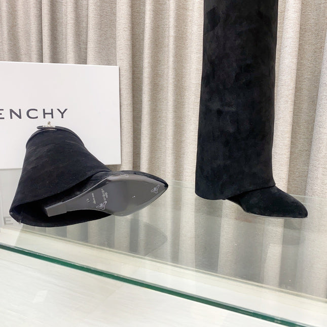 SHARK LOCK BOOTS 95 IN BLACK SUEDE