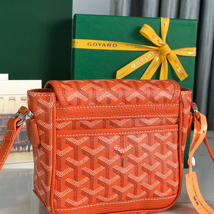 GRAND BLEU 16 IN ORANGE GOYARDINE CANVAS AND LAMBSKIN