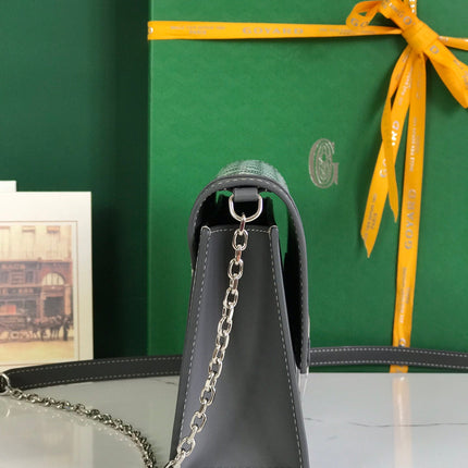 DUCHESSE MARIE-CAROLINE BAG 25 IN GRAY GOYARDINE CANVAS AND SMOOTH CALFSKIN