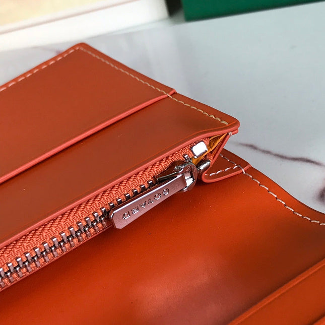 RICHELIEU WALLET 19 IN ORANGE GOYARDINE CANVAS