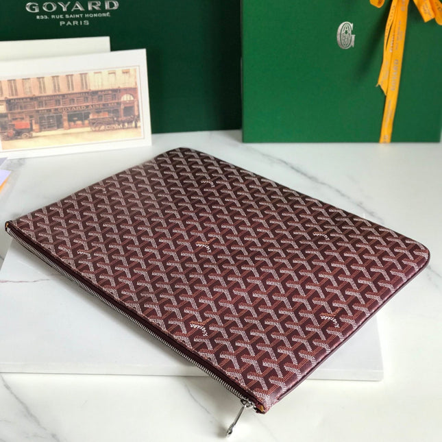 SÉNAT MGM POUCH 40 IN BURGUNDY RED GOYARDINE CANVAS