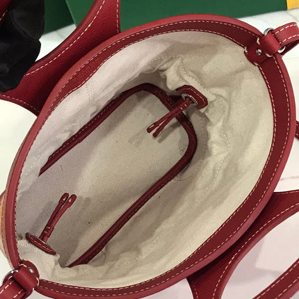 GOYA 26S BELUGA MINI BAG 23MM IN DARK RED GOYARDINE CANVAS AND CALFSKIN