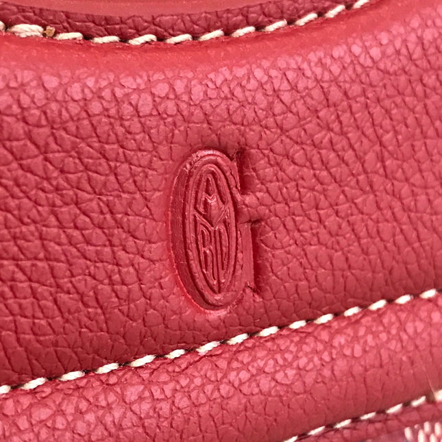 GOYA 26S BELUGA MINI BAG 23CM IN DARK RED GOYARDINE CANVAS AND CALFSKIN