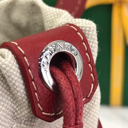 GOYA 26S BELUGA MINI BAG 23MM IN DARK RED GOYARDINE CANVAS AND CALFSKIN