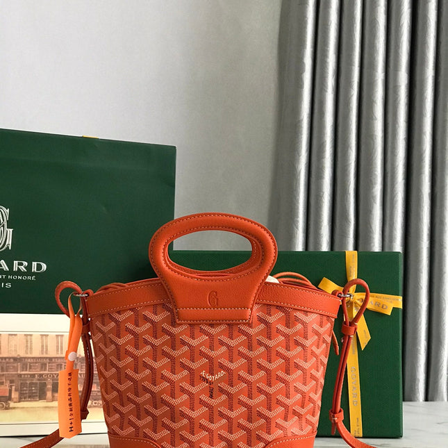 GOYA 26S BELUGA MINI BAG 23MM IN RED ORANGE GOYARDINE CANVAS AND CALFSKIN