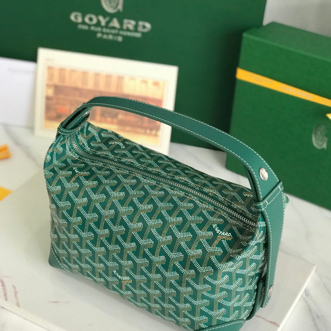 GOYA 26S BOEING 25MM IN DARK GREEN GOYARDINE CANVAS AND CALFSKIN