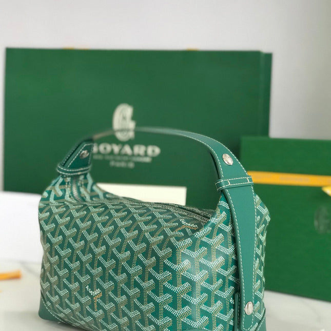 GOYA 26S BOEING 25MM IN DARK GREEN GOYARDINE CANVAS AND CALFSKIN