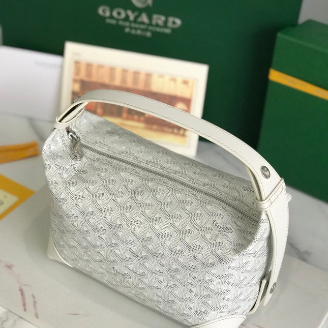 GOYA 26S BOEING 25MM IN CREAM WHITE GOYARDINE CANVAS AND CALFSKIN