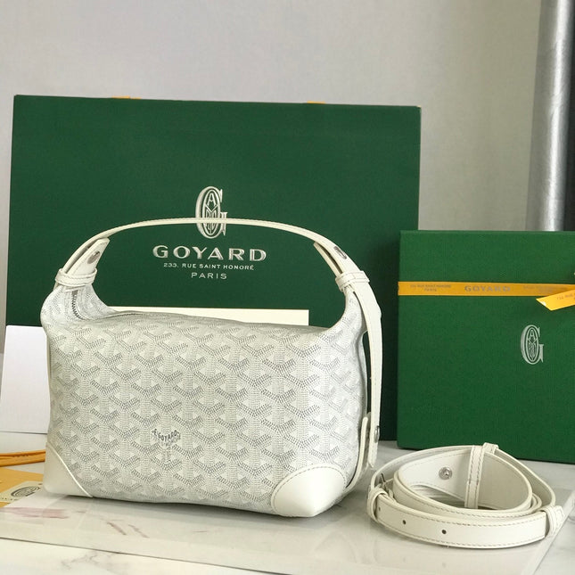 GOYA 26S BOEING 25MM IN CREAM WHITE GOYARDINE CANVAS AND CALFSKIN
