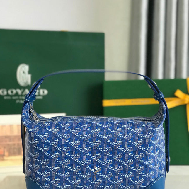 GOYA 26S BOEING 25MM IN DARK BLUE GOYARDINE CANVAS AND CALFSKIN